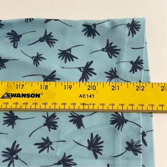 Vintage Blair Polyester 70s Light Blue Floral Short Sleeve Shirt M - Picture 6 of 6